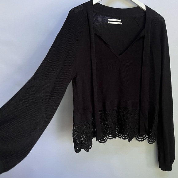 NWT Anthropologie Lace Knit Tunic Sweater XL - Picture 7 of 11